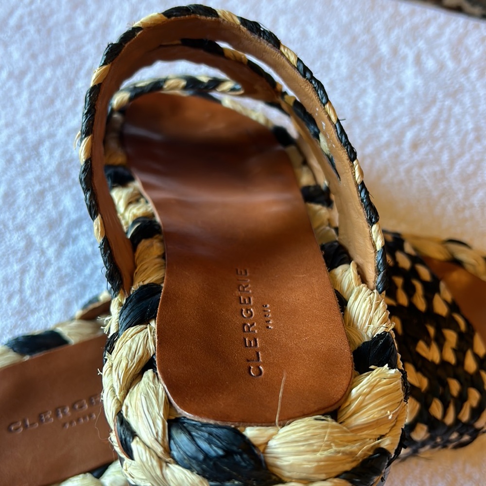 Clergerie Rafia Flat Sandals. View 6